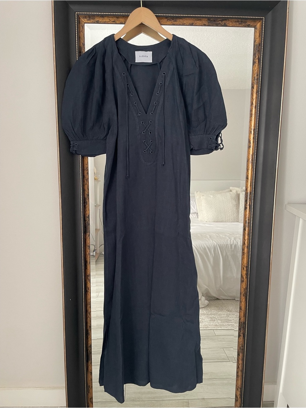 SLEEPER Garden Puff-Sleeve Midi Dress - Picture 7 of 12